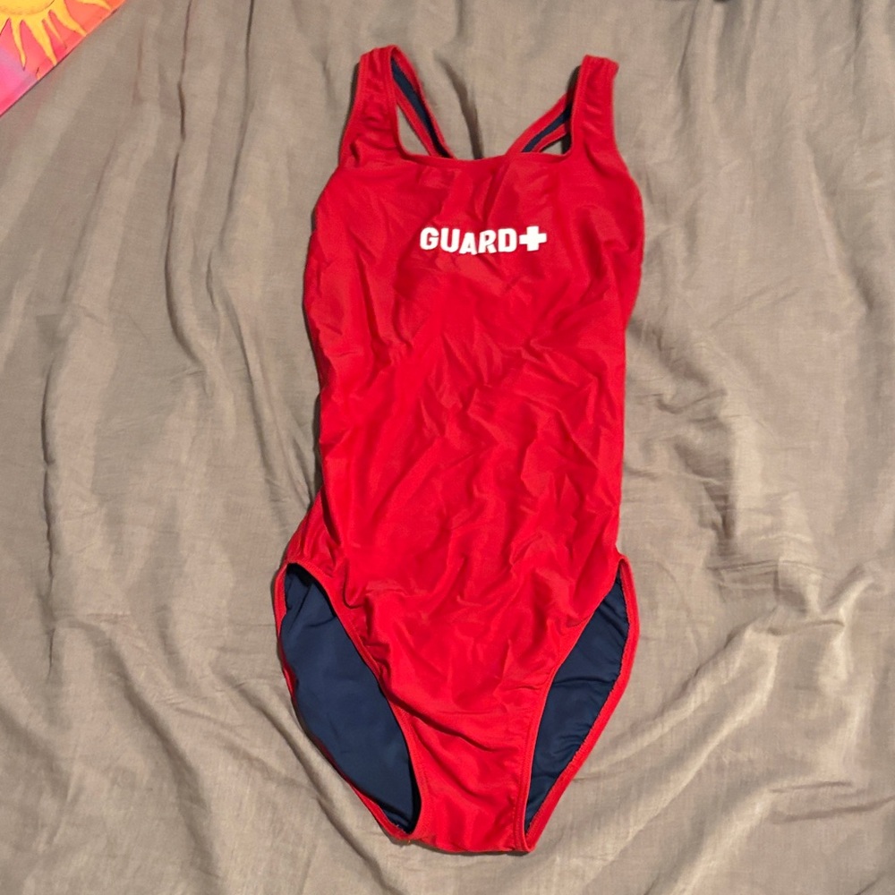 Women's Red Guard One Piece Swimsuit